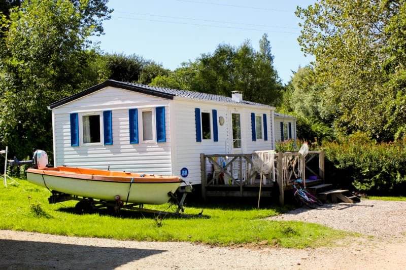 Location mobil home bretagne bord de mer Camping Baie de Térénez